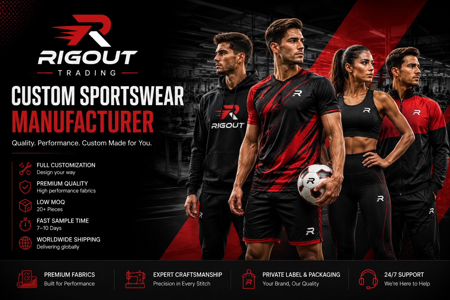 Custom sportswear manufacturer