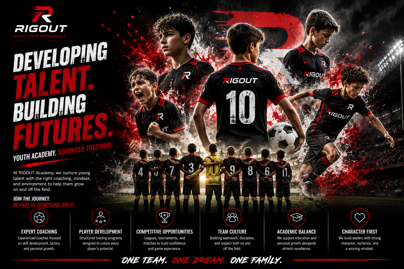 customized kit designed for youth club usa