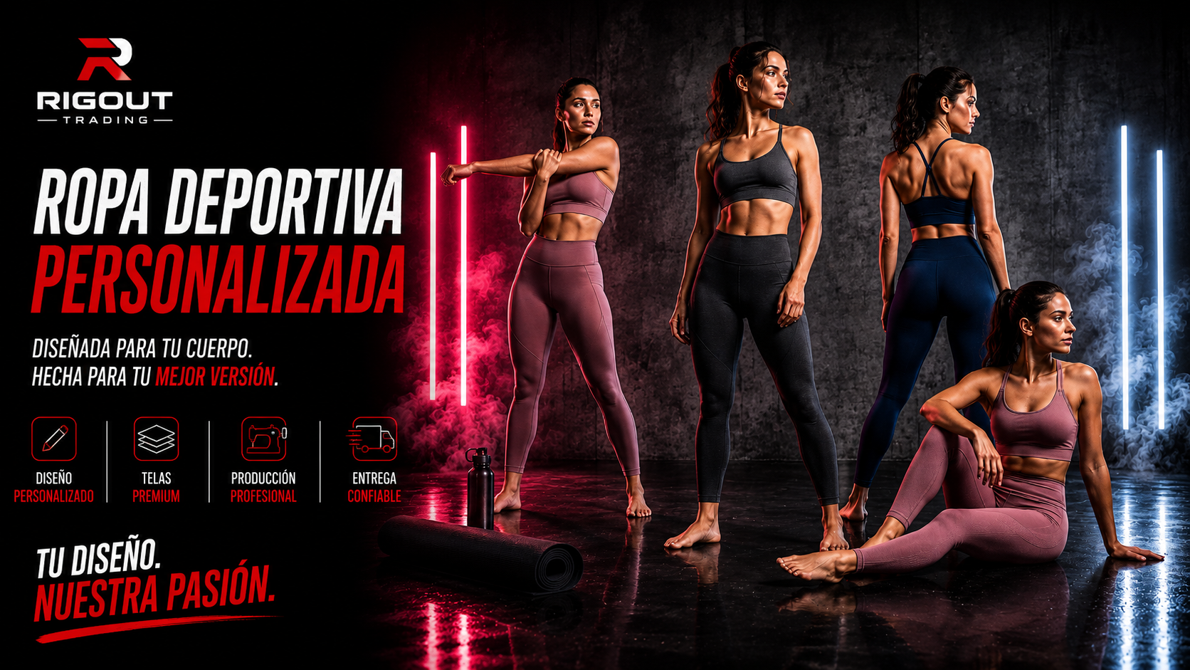 Fabricante especializado en la personalización de sujetadores deportivos, leggings y ropa de yoga para mujer.