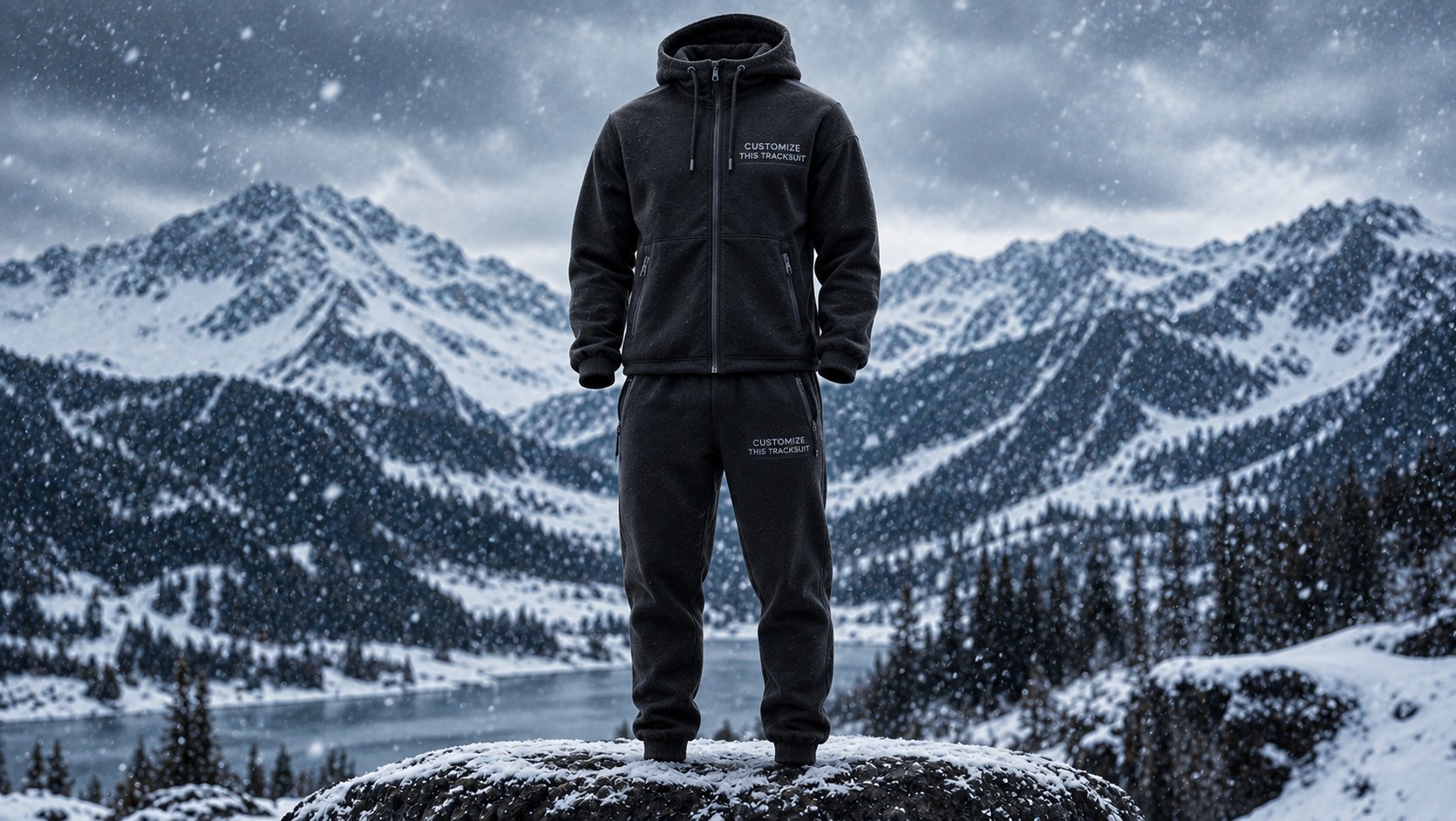 Custom thermal winter tracksuits made with heavy-duty, fleece-lined performance fabric, secure zippered pockets, and durable custom printing or embroidery for cold-weather