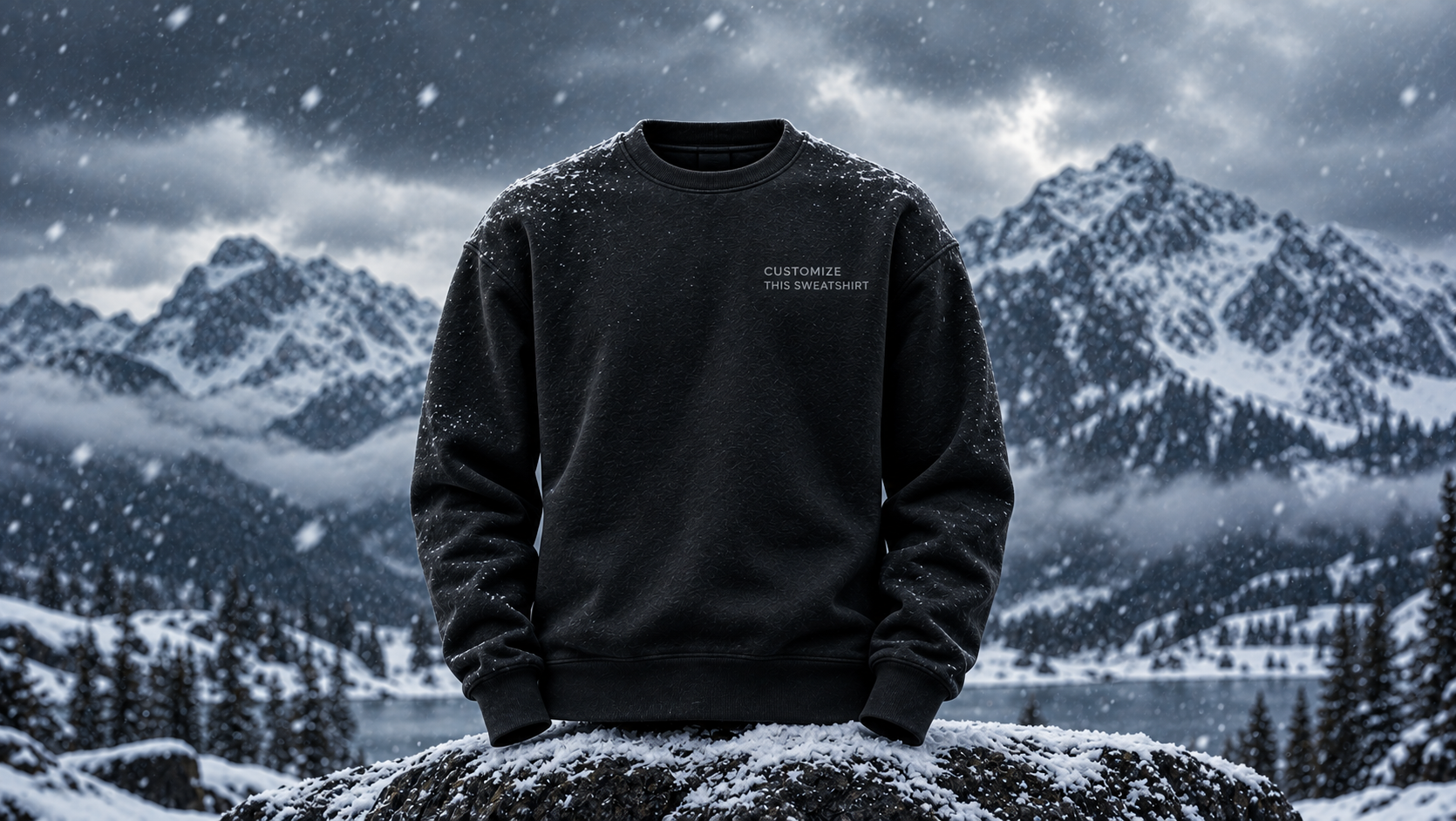 Custom crewneck sweatshirt in a comfortable cotton-blend fabric
