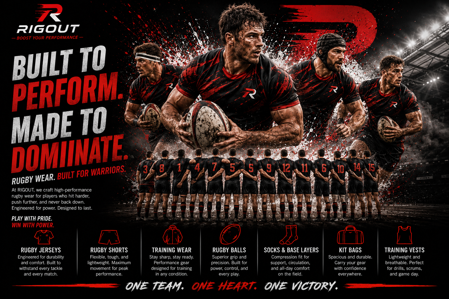 customized manufacturer of Rugbyl uniform and kits RIGOUT TRADING